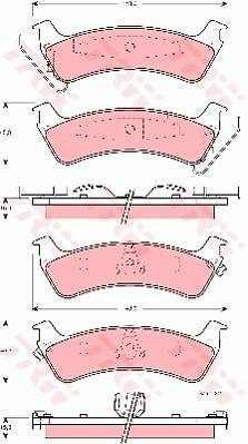 TRW GDB4124 Bremsbelagsatz,...