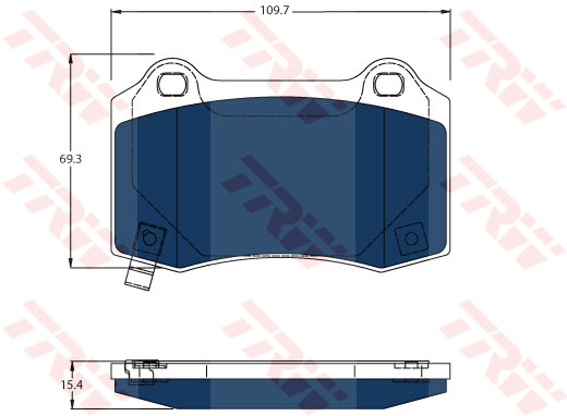 TRW GDB4171BTE Kit pastiglie freno, Freno a disco