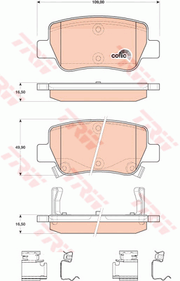 TRW GDB4175 Bremsbelagsatz,...