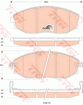 TRW GDB4179 Kit pastiglie freno, Freno a disco-Kit pastiglie freno, Freno a disco-Ricambi Euro