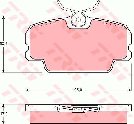 TRW GDB434 Kit pastiglie freno, Freno a disco