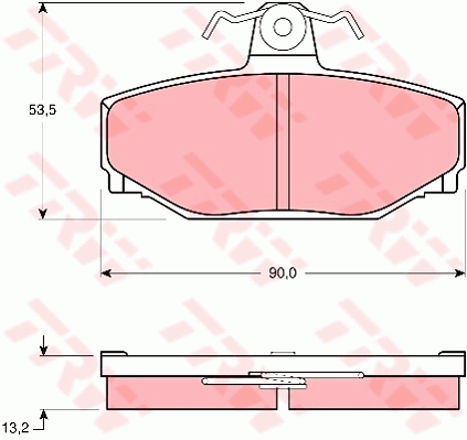 TRW GDB442 Kit pastiglie freno, Freno a disco