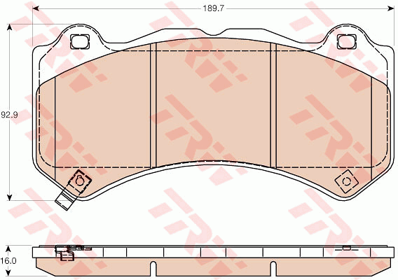 TRW GDB4450 Kit pastiglie freno, Freno a disco