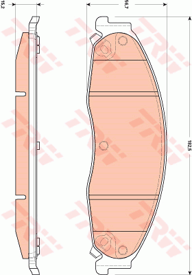 TRW GDB4601 Kit pastiglie freno, Freno a disco