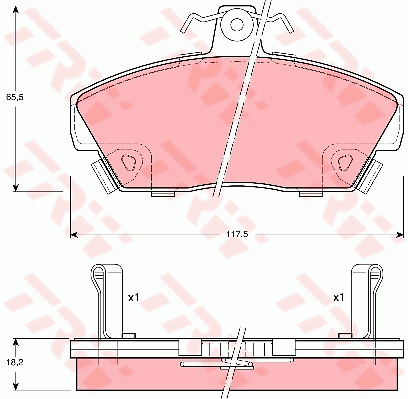 TRW GDB497 Kit pastiglie freno, Freno a disco