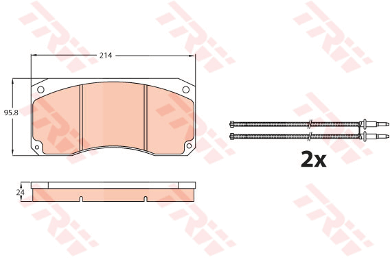 TRW GDB5008 Kit pastiglie freno, Freno a disco