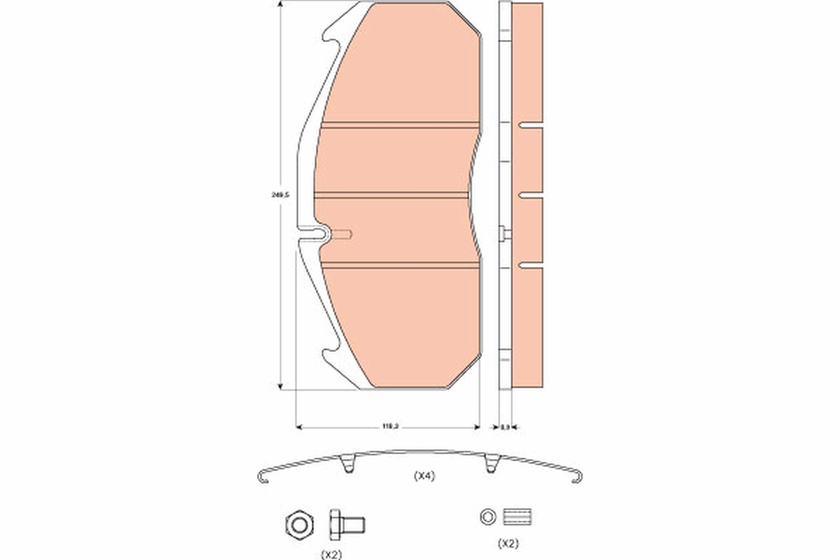 TRW GDB5065 set placute...