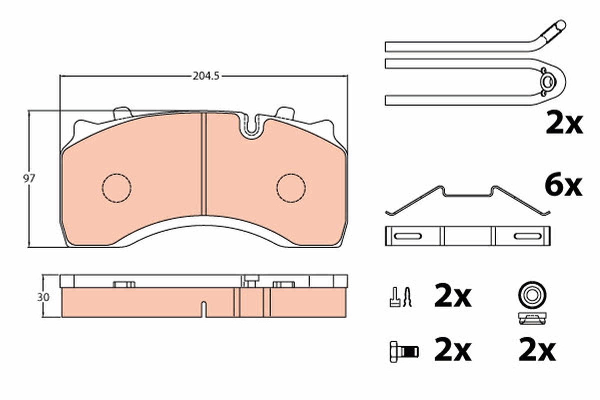 TRW GDB5084 set placute...