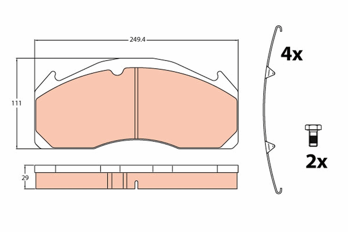 TRW GDB5085 set placute...