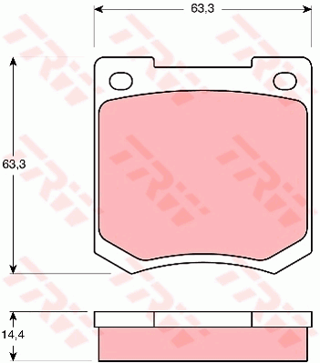 TRW GDB535 Kit pastiglie freno, Freno a disco