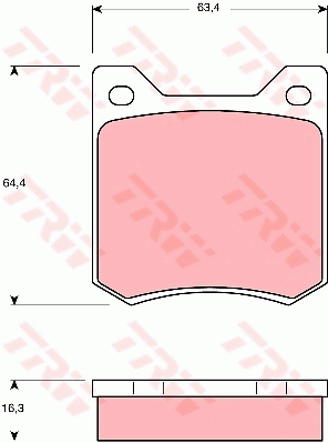 TRW GDB550 Kit pastiglie freno, Freno a disco-Kit pastiglie freno, Freno a disco-Ricambi Euro