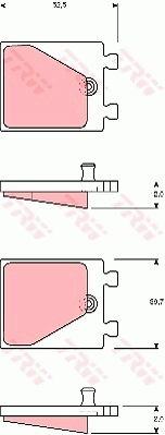 TRW GDB563 Bremsbelagsatz,...