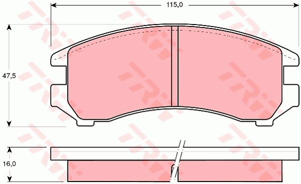 TRW GDB731 Bremsbelagsatz,...