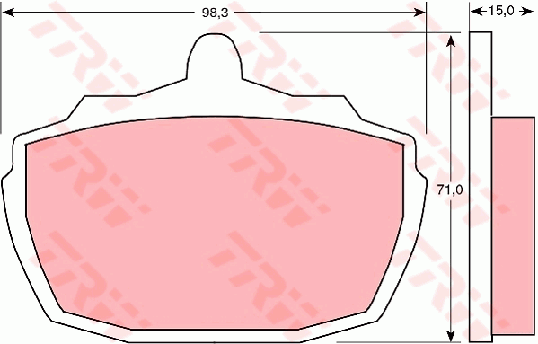 TRW GDB752 Bremsbelagsatz,...