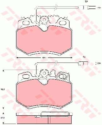 TRW GDB790 Bremsbelagsatz,...