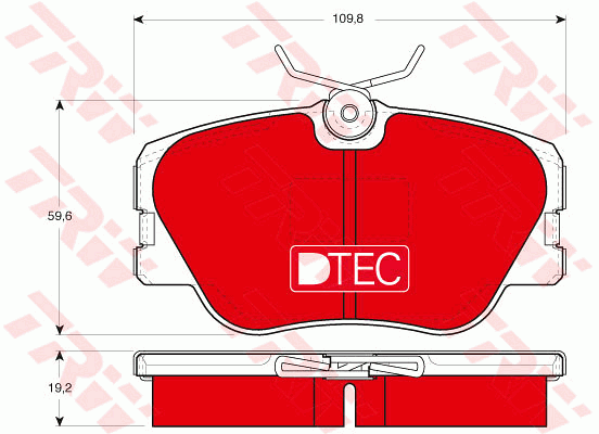 TRW GDB818DTE Kit pastiglie freno, Freno a disco