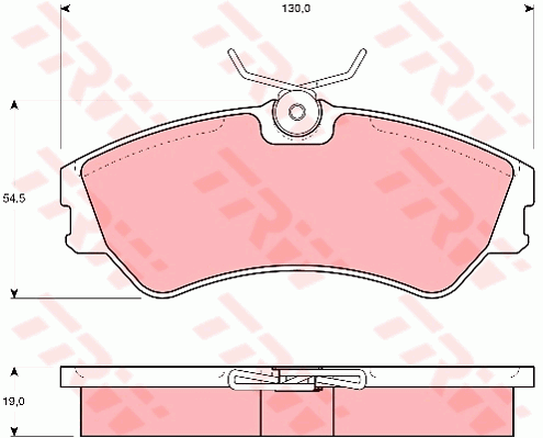 TRW GDB862 Kit pastiglie freno, Freno a disco