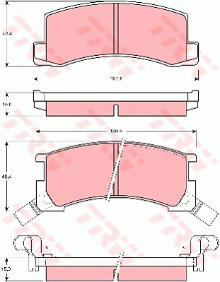 TRW GDB871 Kit pastiglie freno, Freno a disco