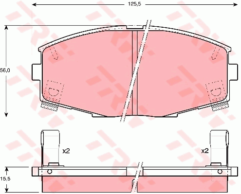 TRW GDB880 Kit pastiglie freno, Freno a disco