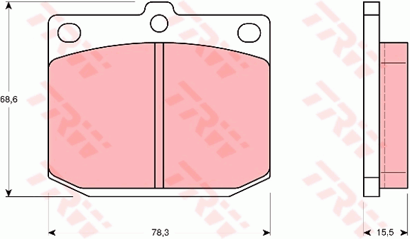 TRW GDB881 Kit pastiglie freno, Freno a disco