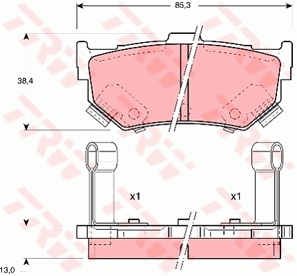 TRW GDB884 Bremsbelagsatz,...