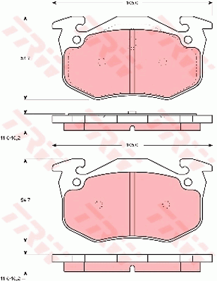 TRW GDB905 Bremsbelagsatz,...