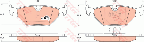 TRW GDB917 Kit pastiglie freno, Freno a disco-Kit pastiglie freno, Freno a disco-Ricambi Euro