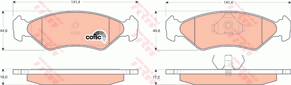 TRW GDB953 Bremsbelagsatz,...