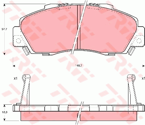 TRW GDB995 Kit pastiglie freno, Freno a disco