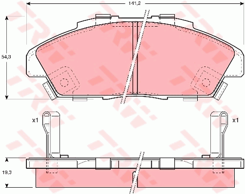 TRW GDB996 Kit pastiglie freno, Freno a disco