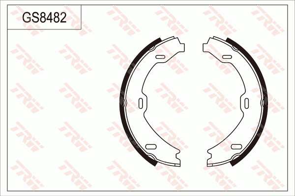 TRW GS8482 Kit ganasce, Freno stazionamento