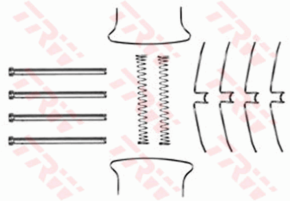 TRW PFK133 Kit accessori, Pastiglia freno