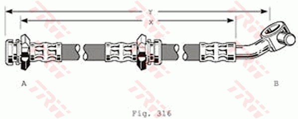 TRW PHD210 Bremsschlauch