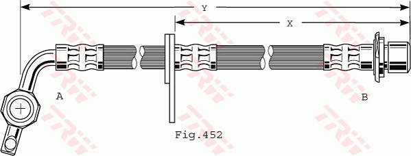 TRW PHD496 Flessibile del freno-Flessibile del freno-Ricambi Euro