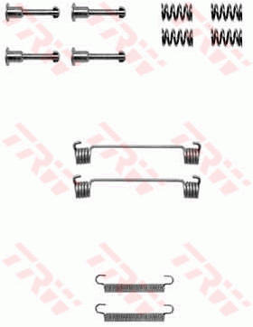 TRW SFK255 Kit accessori, Ganasce freno stazionamento-Kit accessori, Ganasce freno stazionamento-Ricambi Euro