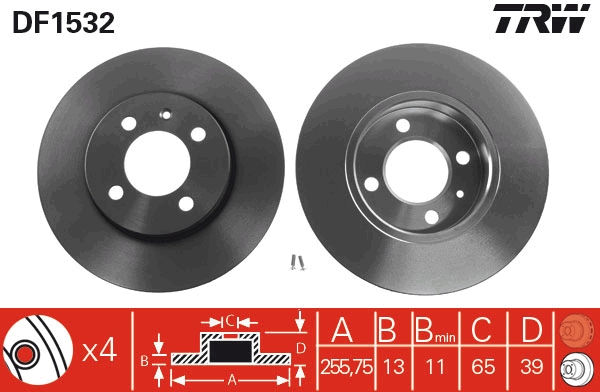 TRW DF1532 Brake Disc for...