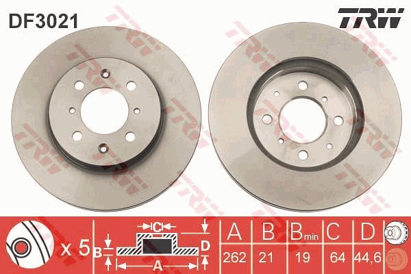 TRW DF3021 Brake Disc for...