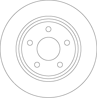 TRW DF6556 Brake Disc for FORD
