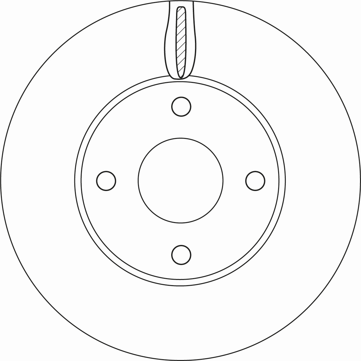 TRW DF6593 Brake Disc for FORD