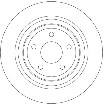 TRW DF6872 Brake Disc for FORD