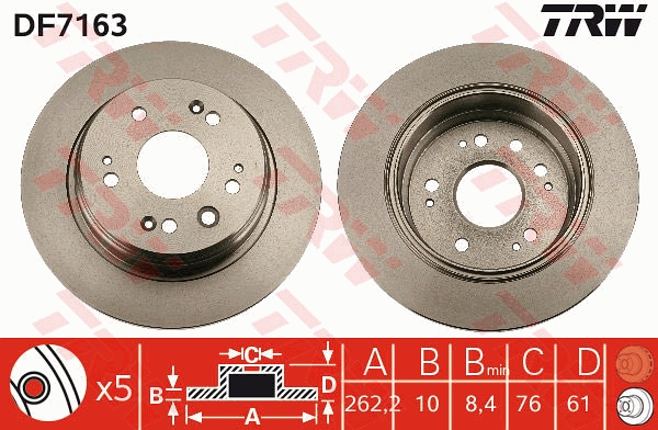 TRW DF7163 Brake Disc for...