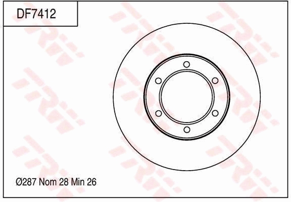 TRW DF7412 Brake Disc for...