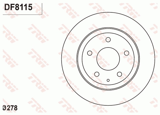 TRW DF8115 Brake Disc for...