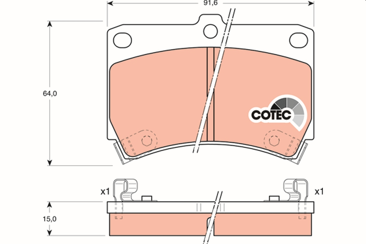 TRW GDB1024 COTEC Brake Pad...