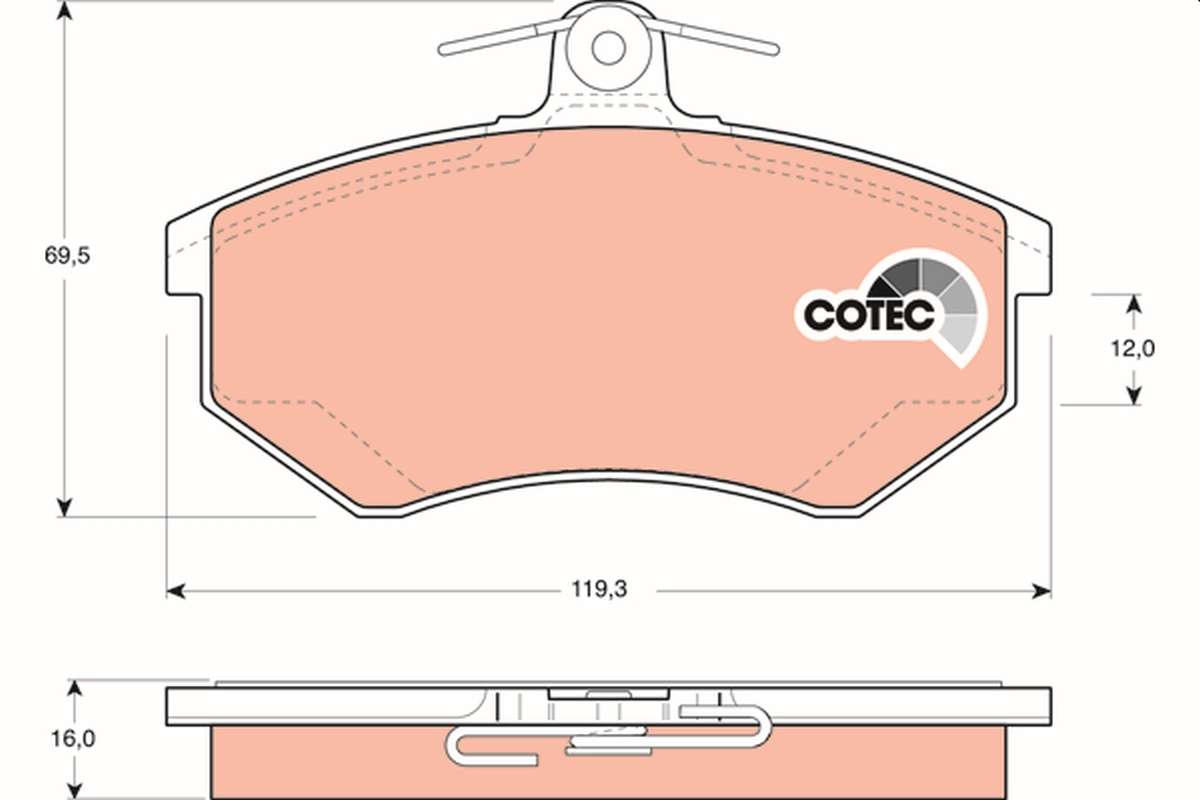 TRW GDB1048 COTEC Brake Pad...