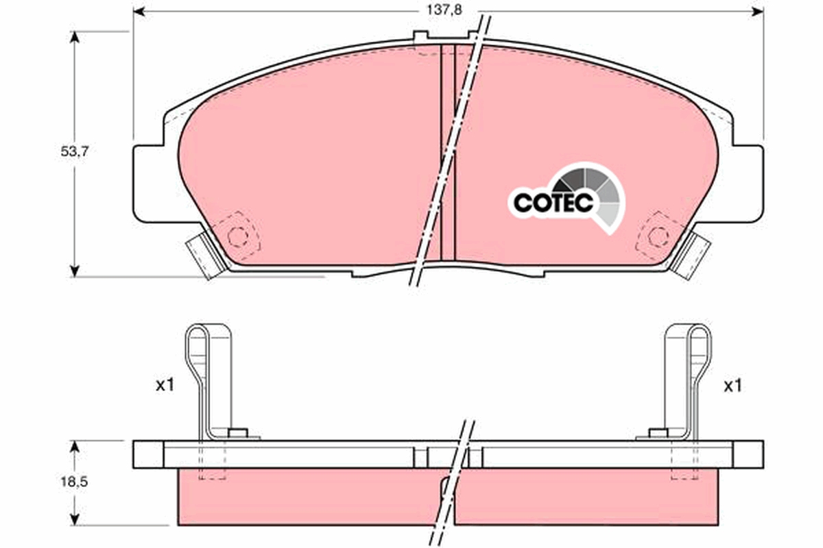 TRW GDB1061 COTEC Brake Pad...
