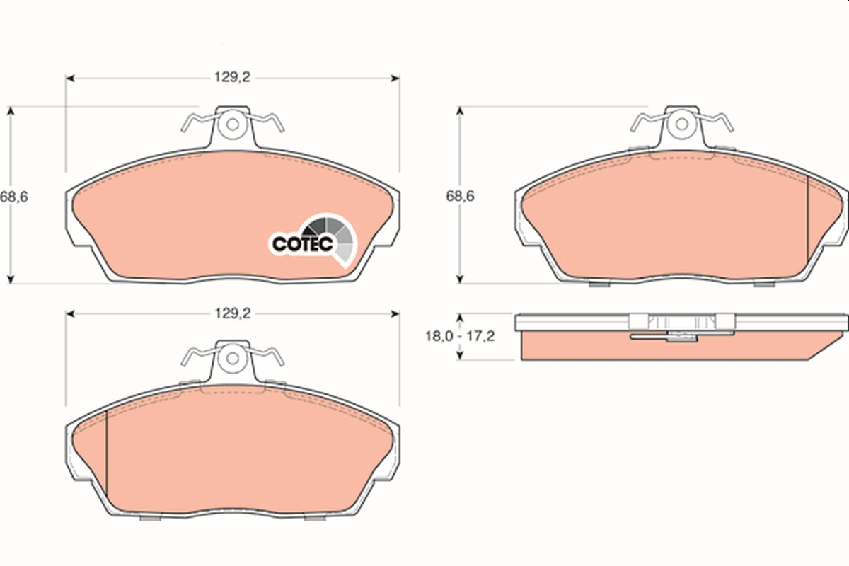 TRW GDB1319 COTEC Brake Pad...