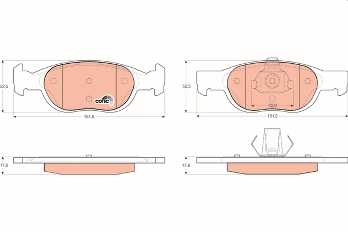 TRW GDB1339 COTEC Brake Pad...