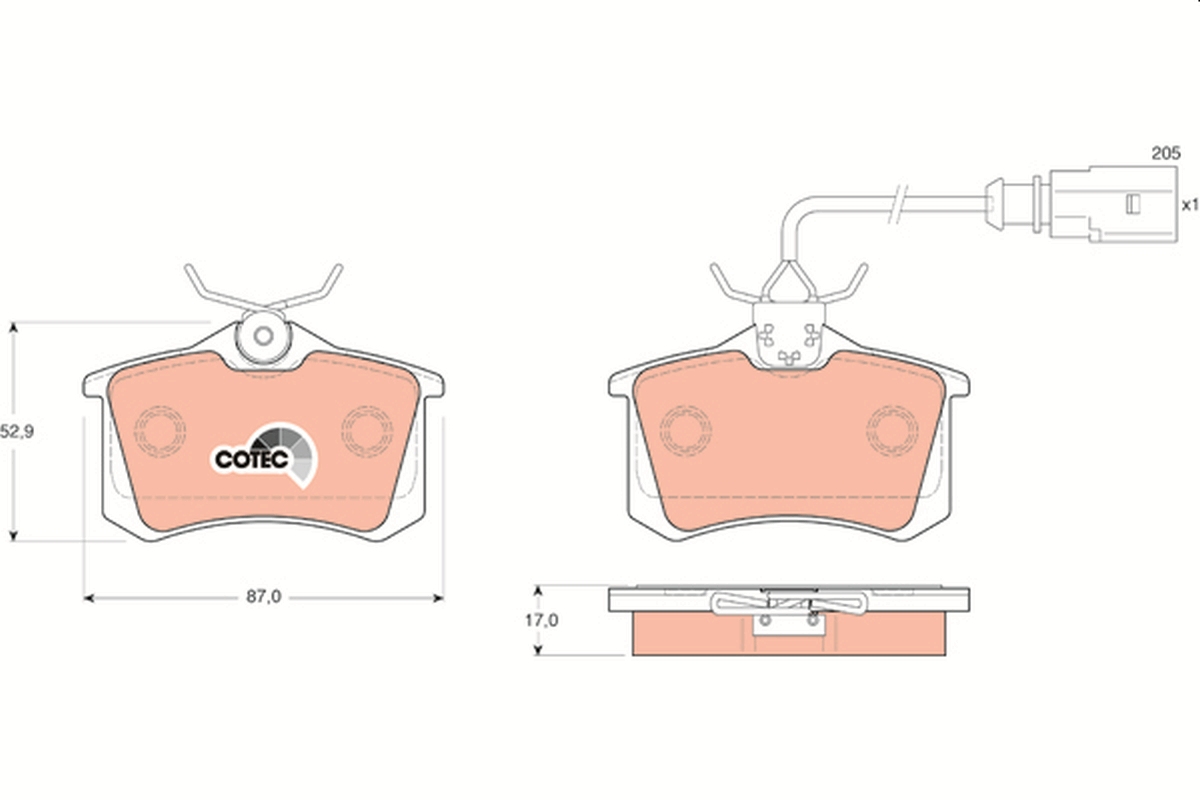 TRW GDB1415 COTEC Brake Pad...