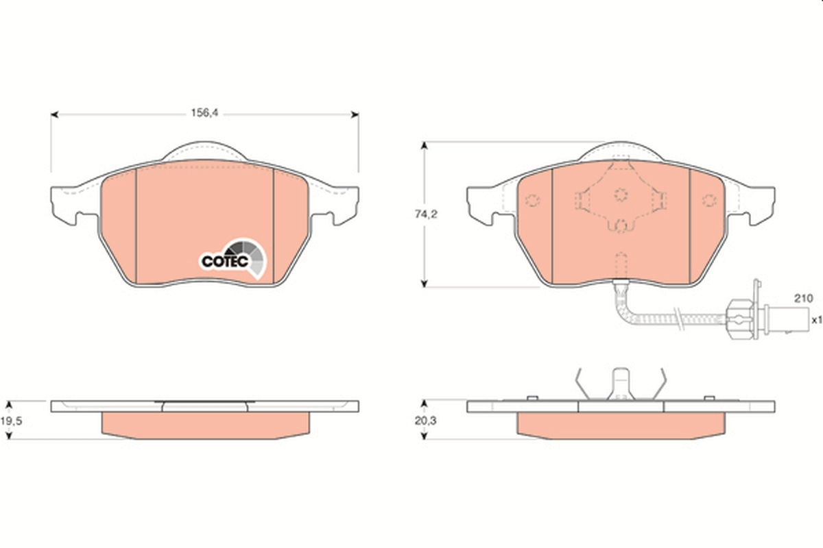 TRW GDB1440 COTEC Brake Pad...